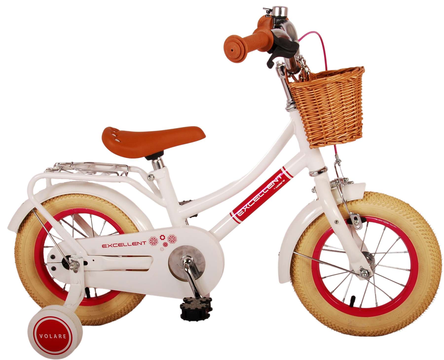 Volare Excellent 12 Inch Meisjes Kinderfiets Wit