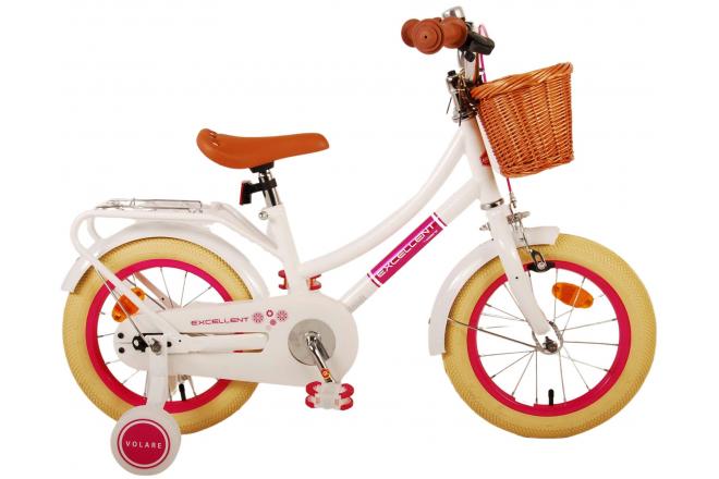 Volare Excellent 14 Inch Meisjes Kinderfiets Wit