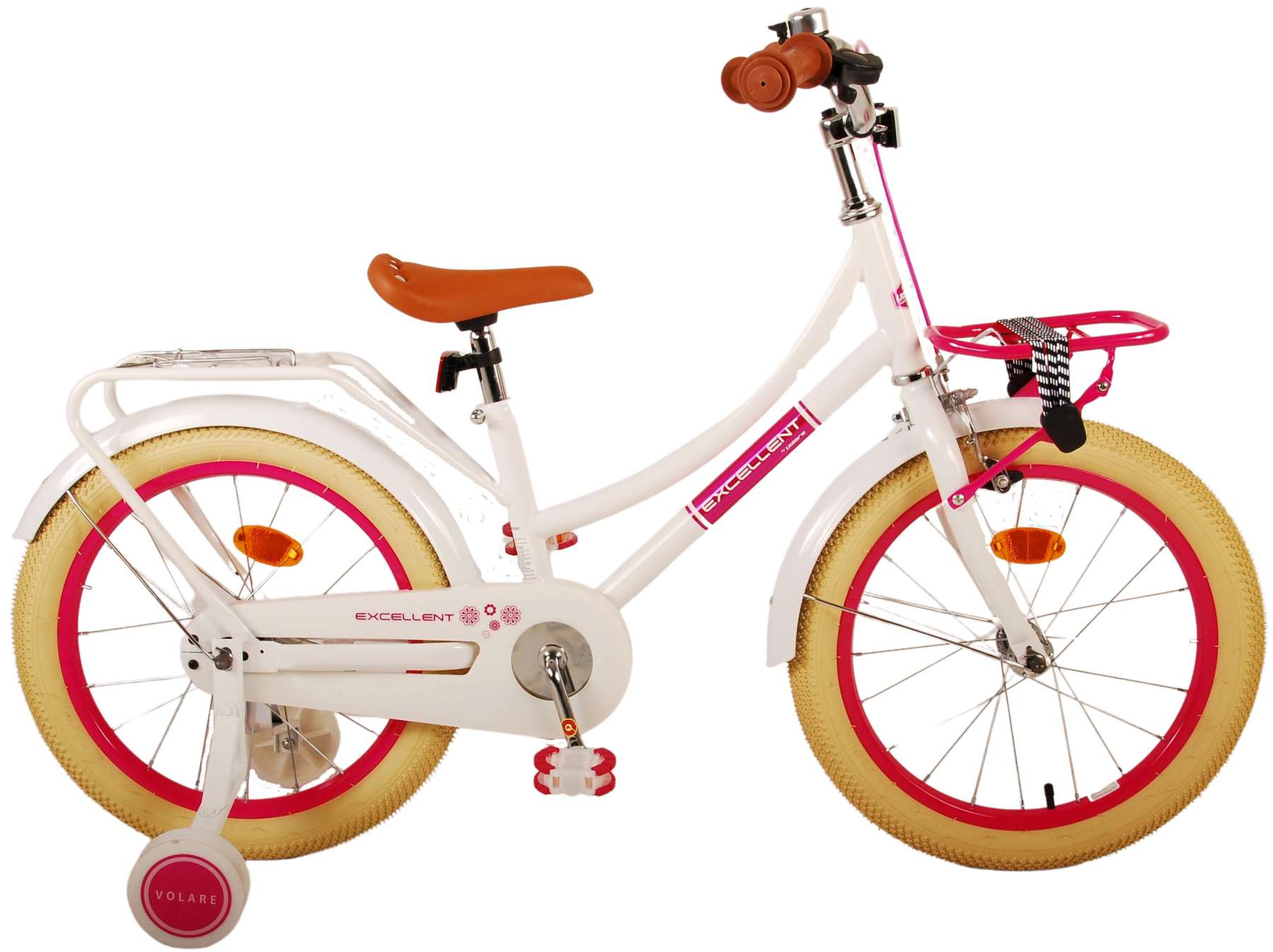 Volare Excellent 18 Inch Meisjes Kinderfiets Wit