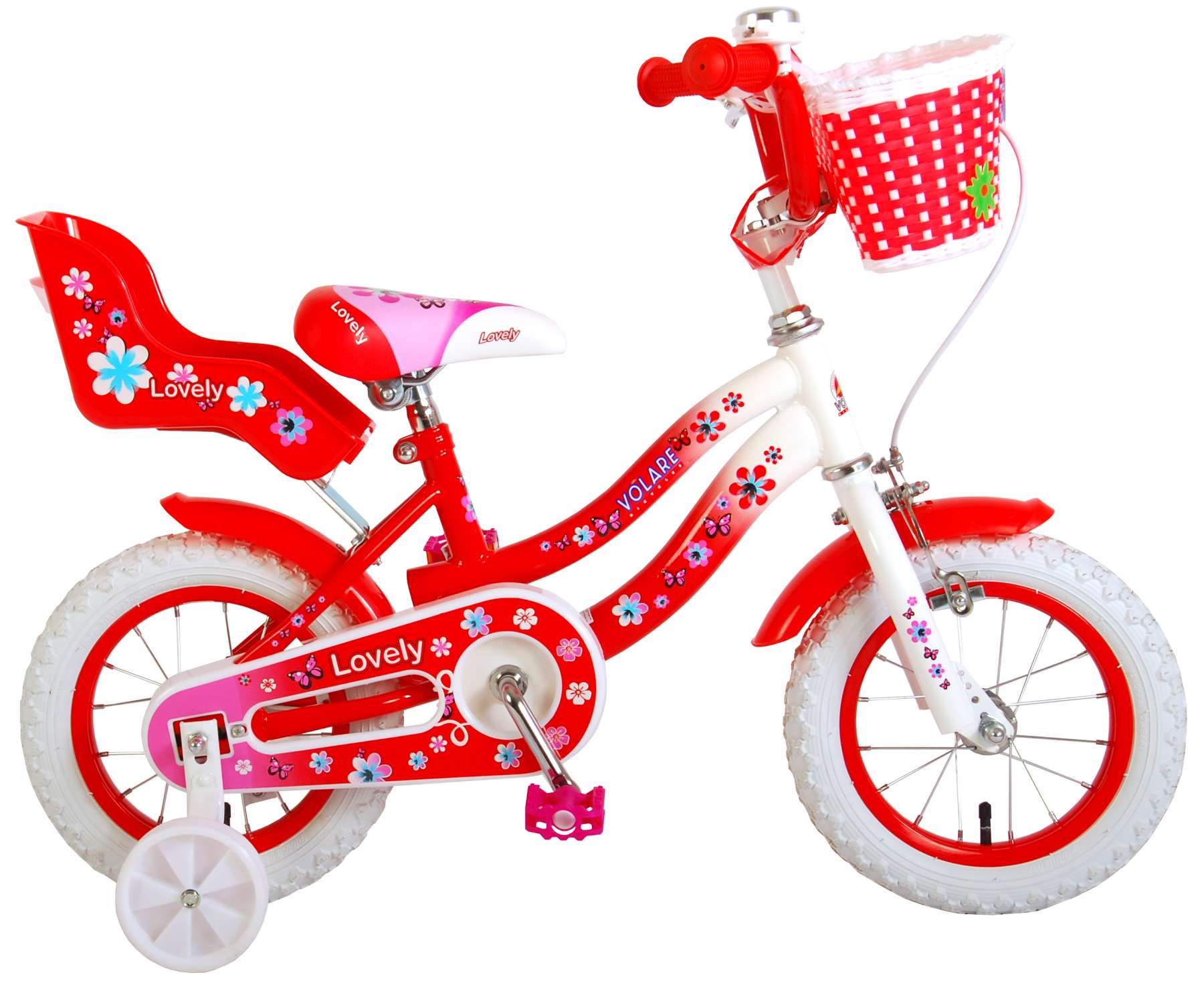 Volare Lovely 12 Inch Meisjes Kinderfiets Rood
