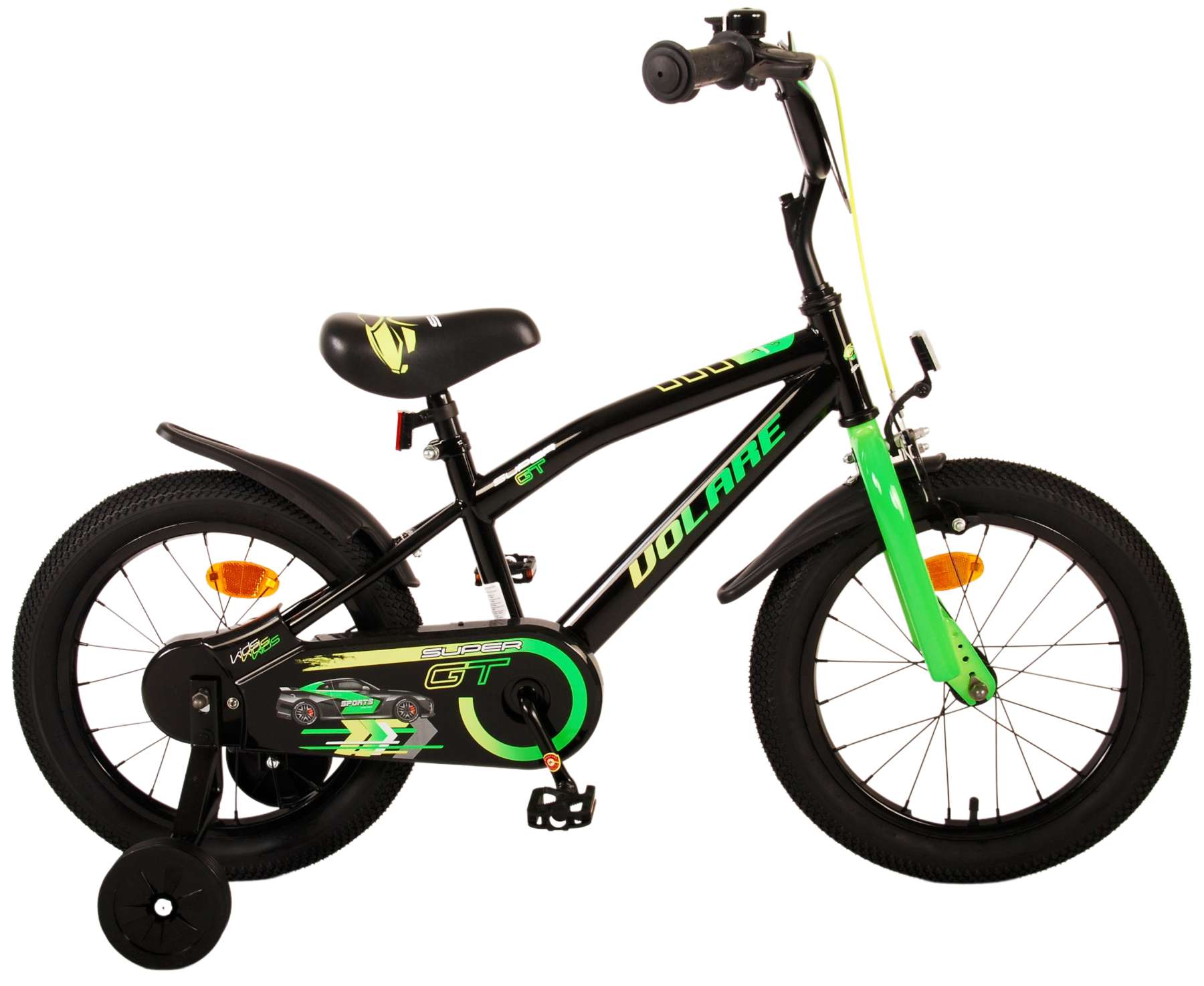 Volare Super GT 16 Inch Jongens Kinderfiets Groen