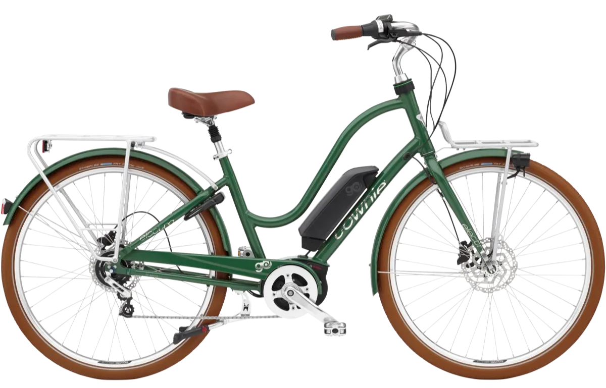 Electra Townie Commute Go! 5i EQ Elektrische Cruiser Fiets Dames 2024 Groen