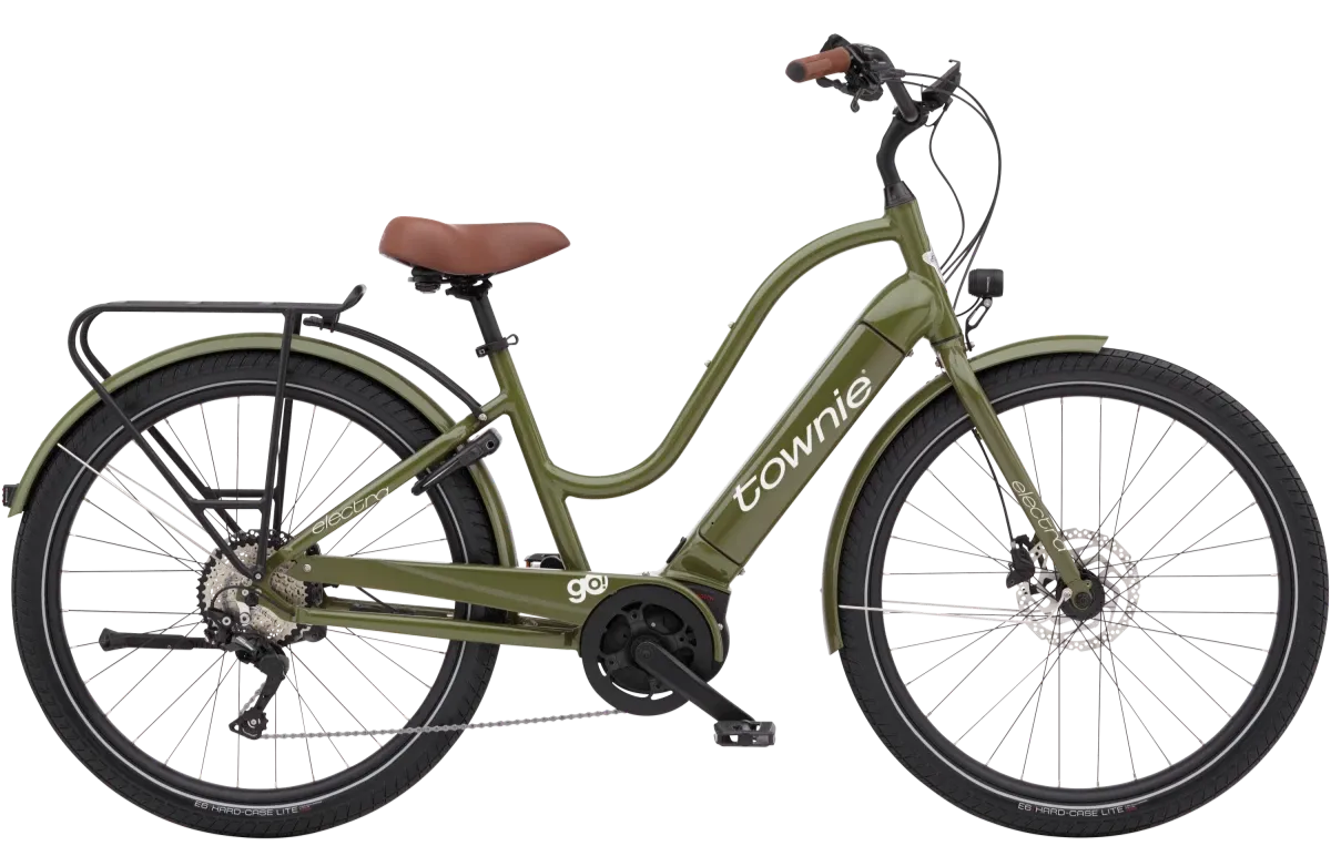 Electra Townie Path Go! 10D Elektrische Cruiser Fiets Dames 2024 Groen