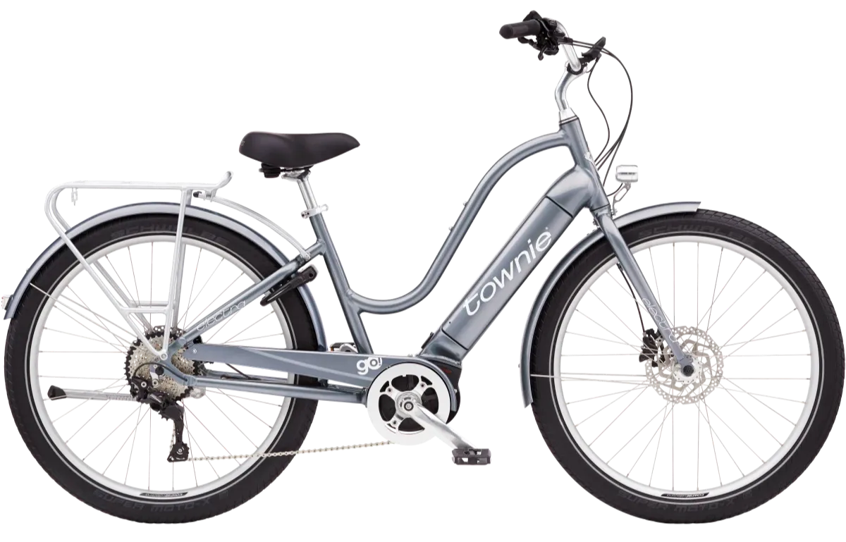 Electra Townie Path Go! 10D Elektrische Cruiser Fiets Dames 2024 Zilver