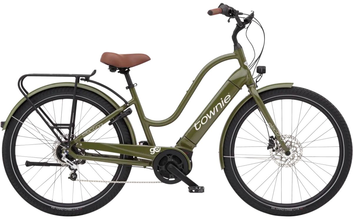 Electra Townie Path Go! 5i Elektrische Cruiser Fiets Dames 2024 Groen