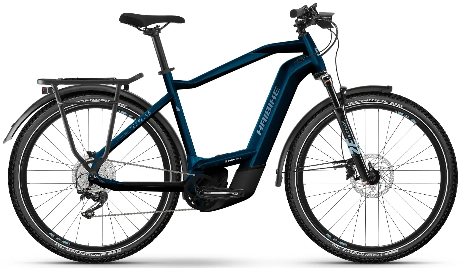Haibike Trekking 8 High sportieve elektrische fiets heren Bosch middenmotor L