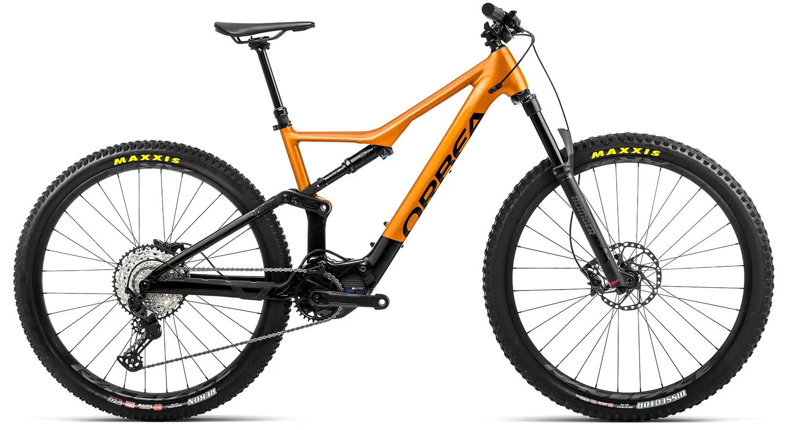 Orbea Rise H30 Elektrische Mountainbike Full Suspension 29 inch oranje XL