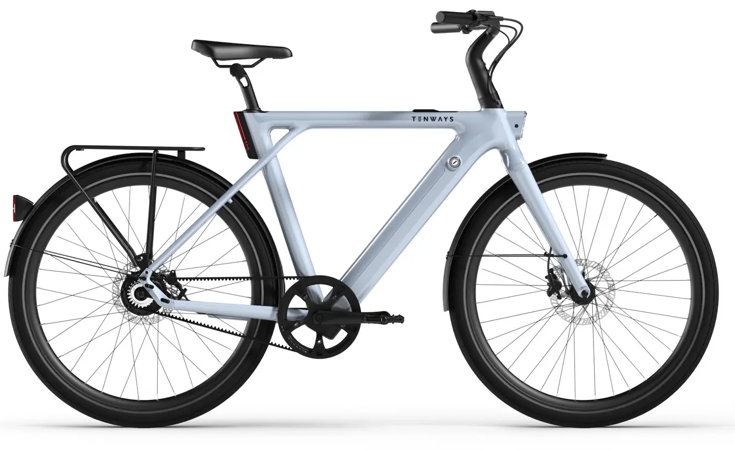 Tenways CGO009 Elektrische Stadsfiets Riemaandrijving Blauw