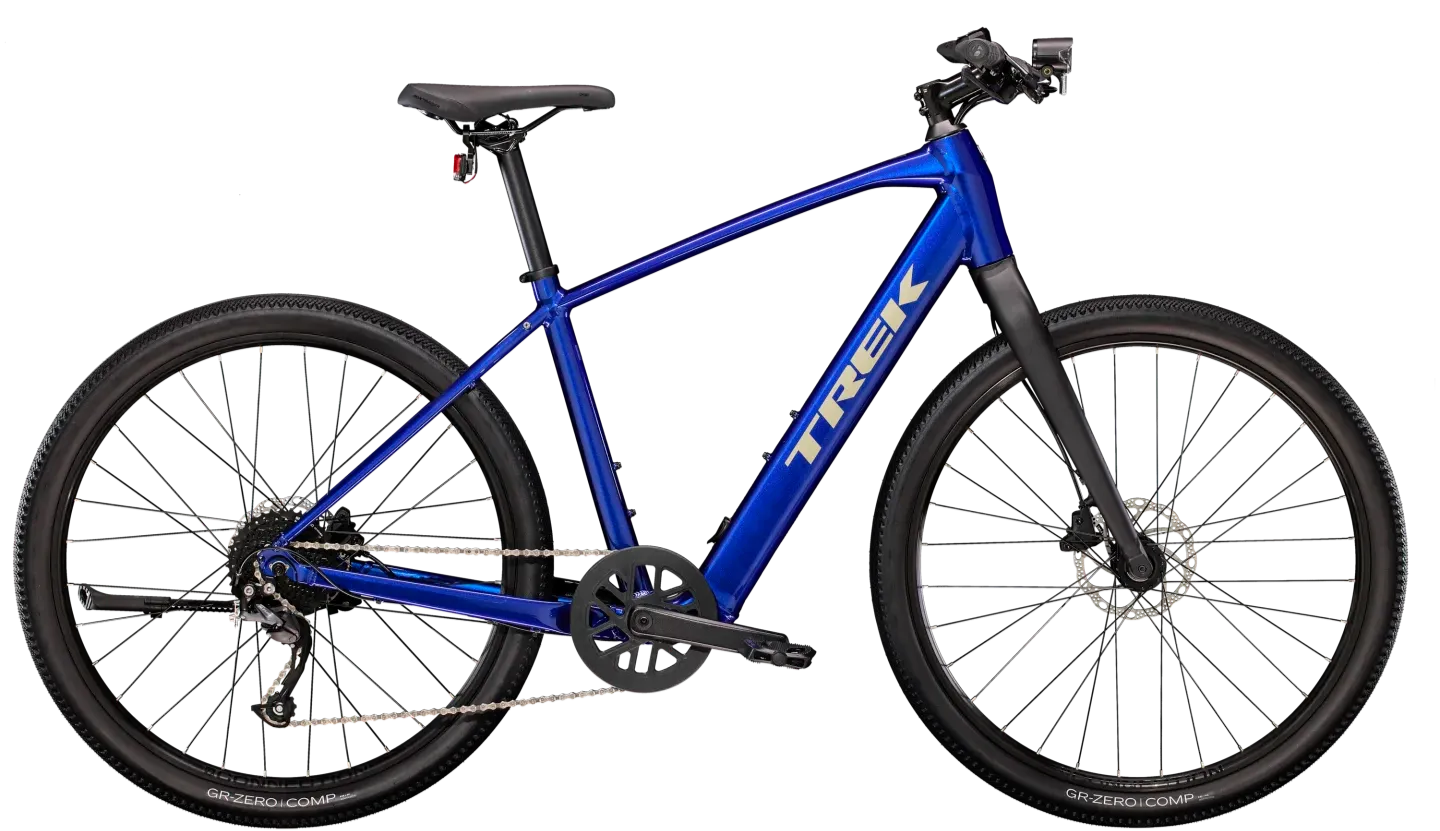 Trek Dual Sport+ 2 Elektrische Gravel Bike Straightbar XL Blauw