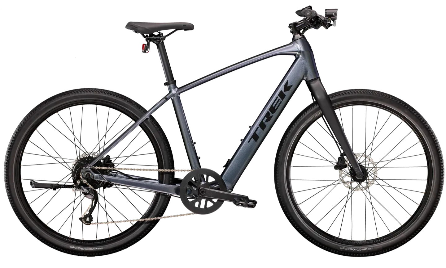 Trek Dual Sport+ 2 Elektrische Gravel Bike Straightbar XL Grijs