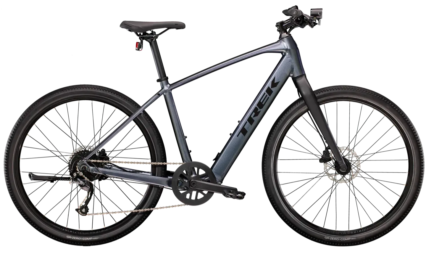 Trek Dual Sport+ 2 Elektrische Gravel Bike Straightbar L Grijs