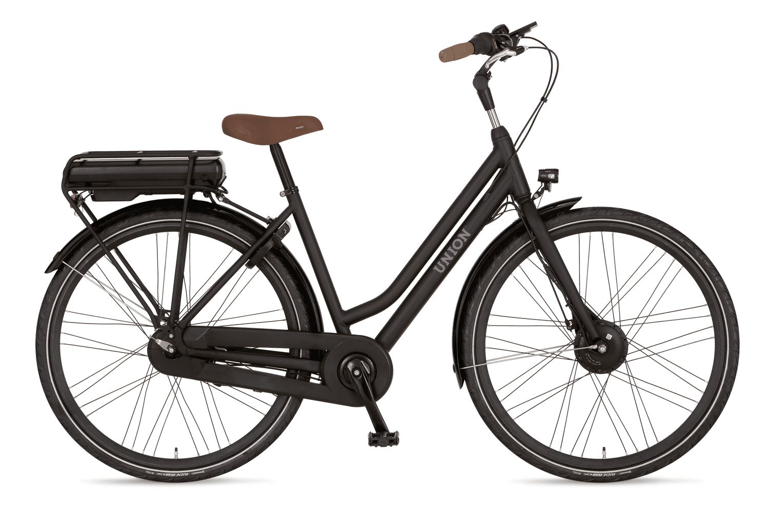 Union E-Curb N7 Dames Elektrische Fiets E-bike Black Mat 49 Cm