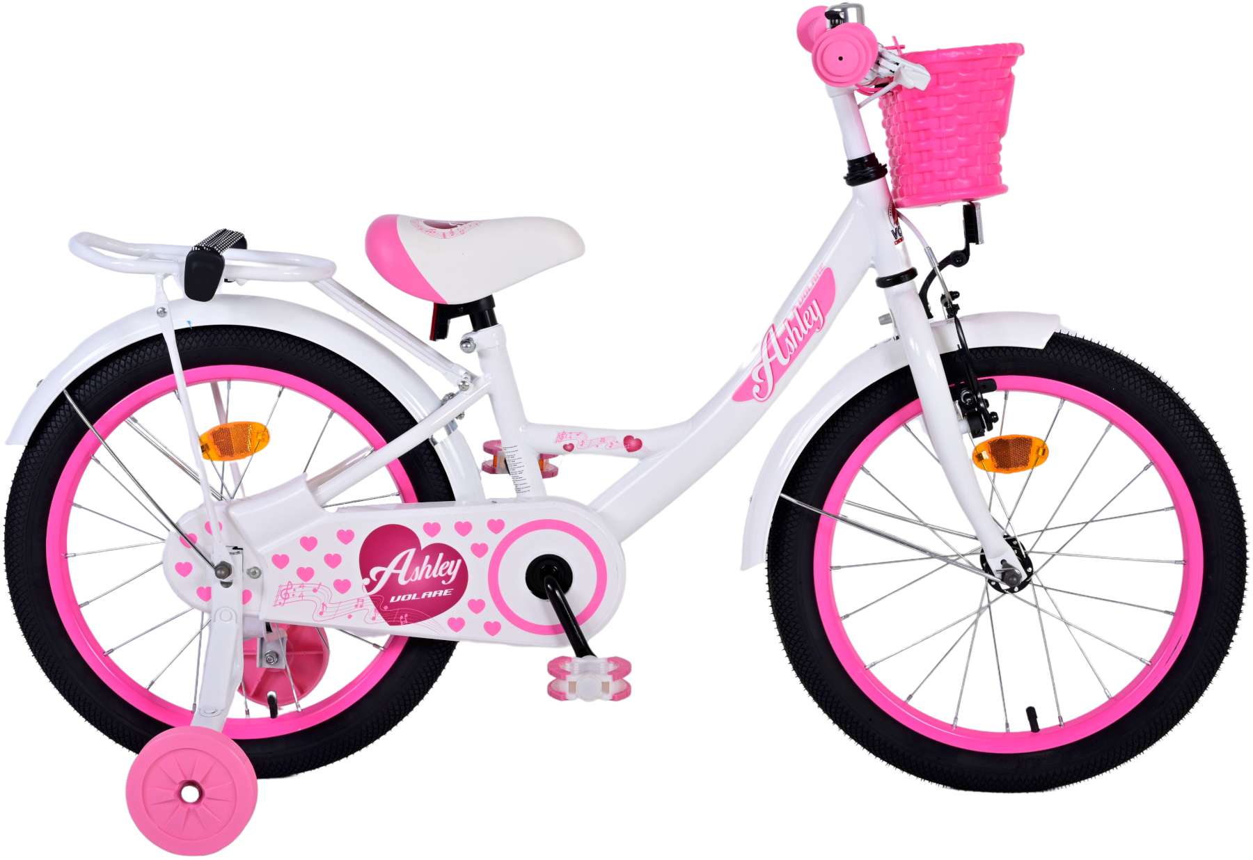 Volare Ashley 18 Inch Meisjes Kinderfiets Wit