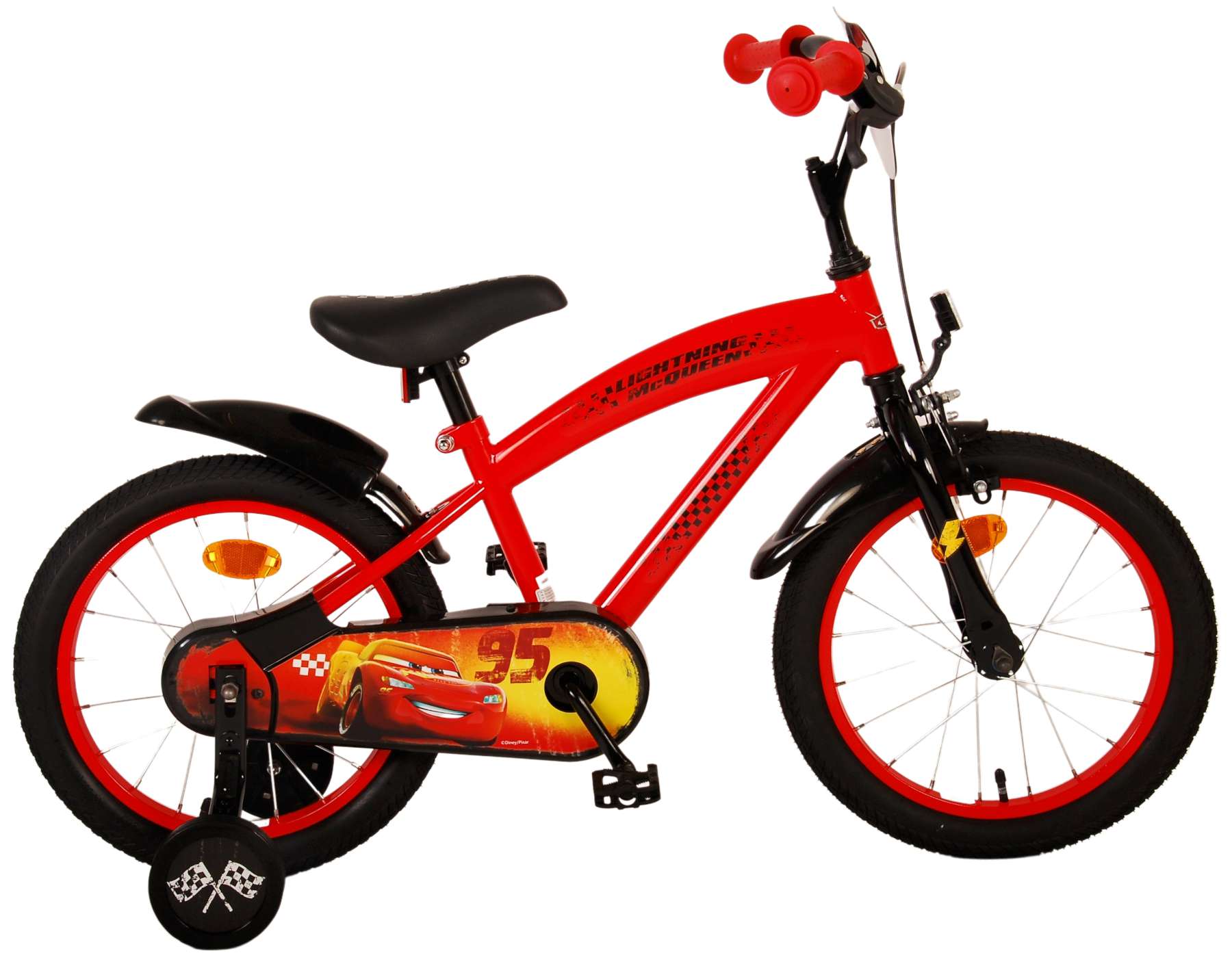 Volare Disney Cars 16 Inch Jongens Kinderfiets Rood