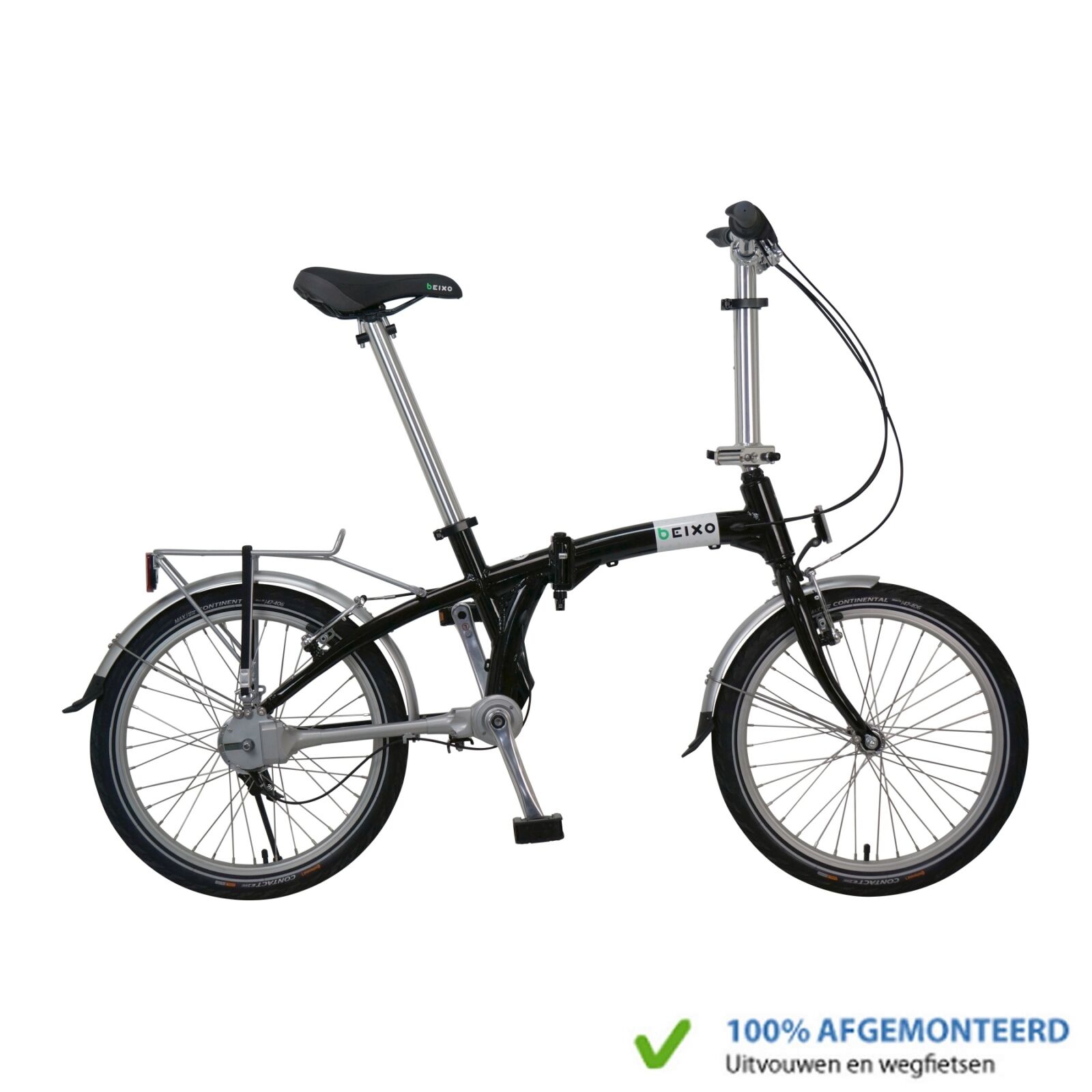 Beixo Vouwfiets Compact met cardanas Zwart