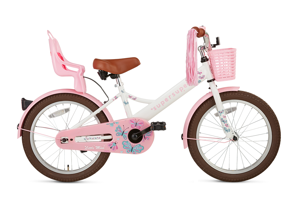 Supersuper Little Miss 18 Inch 2024 Meisjes Kinderfiets Wit
