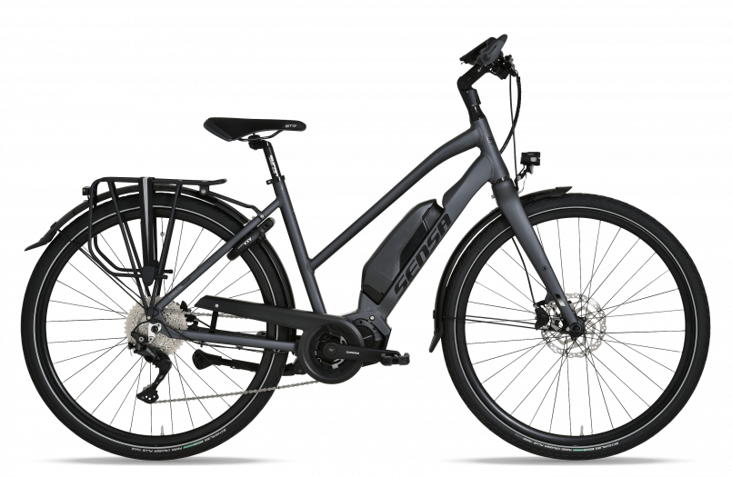Sensa Travel Power V10 2023 Dames Elektrische Fiets E-bike Matt Solid Grey 53 Cm