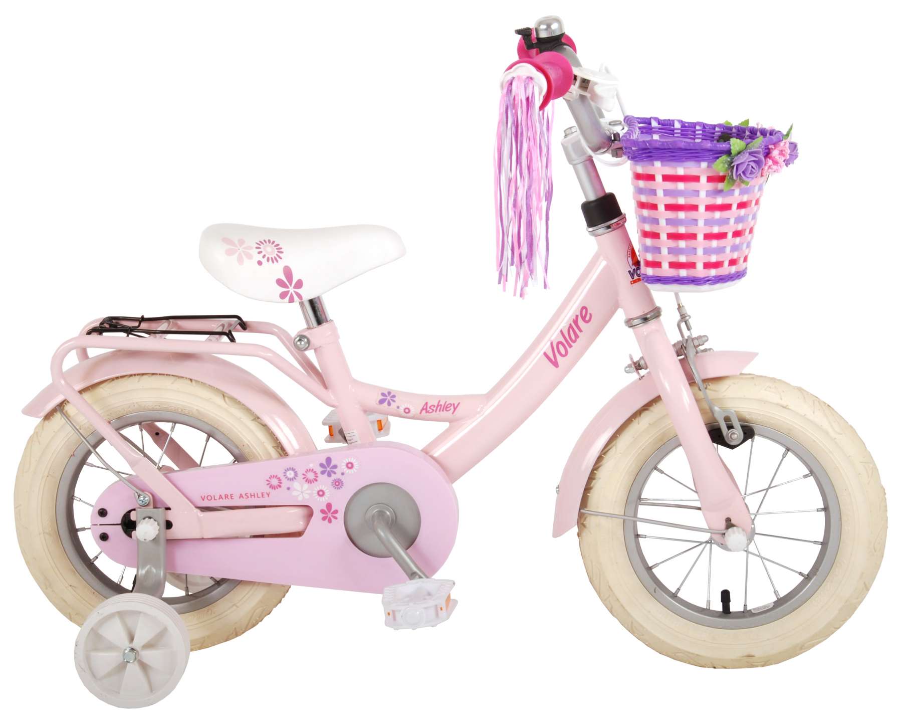 Volare Ashley Girl Pink 12 Inch Meisjes Kinderfiets Roze