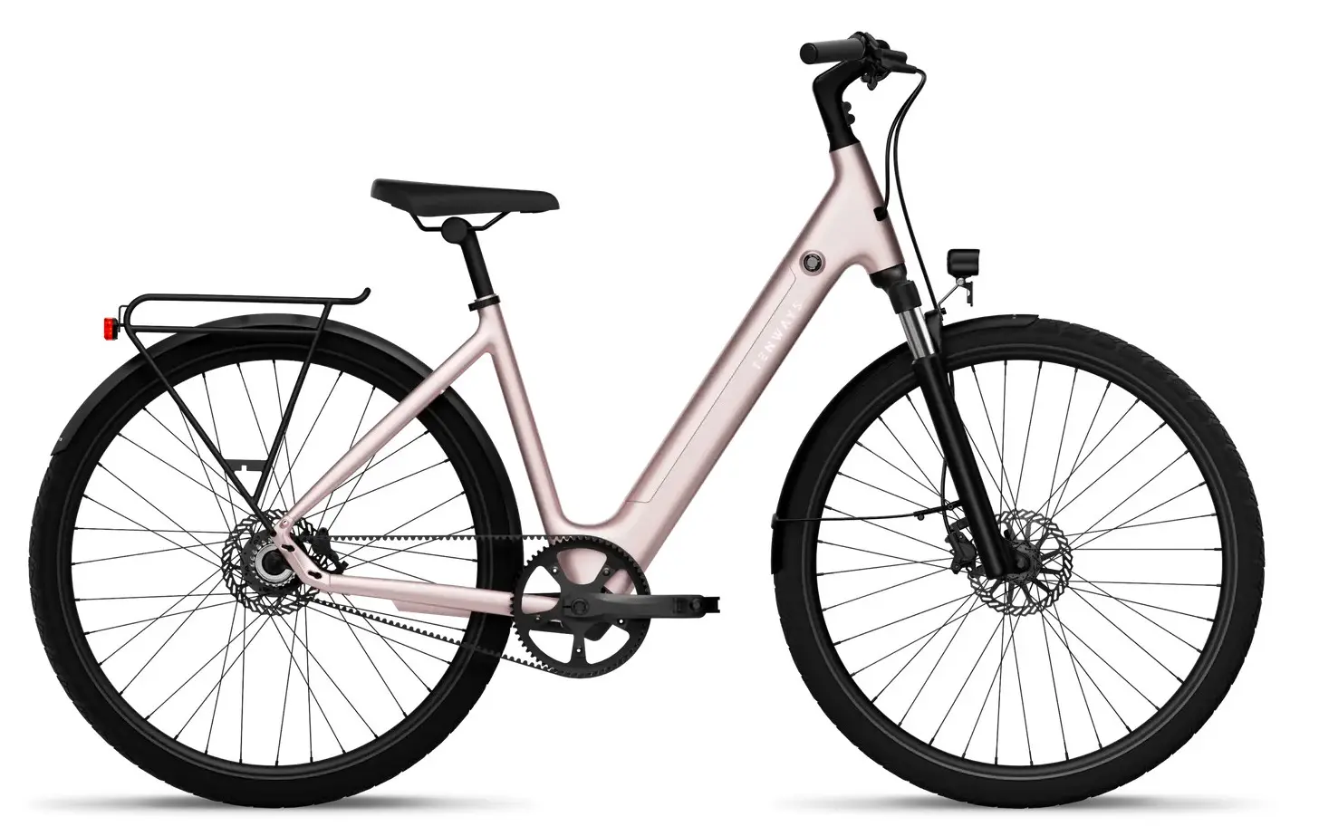Tenways CGO800S Sportieve Elektrische Damesfiets Riemaandrijving Roze