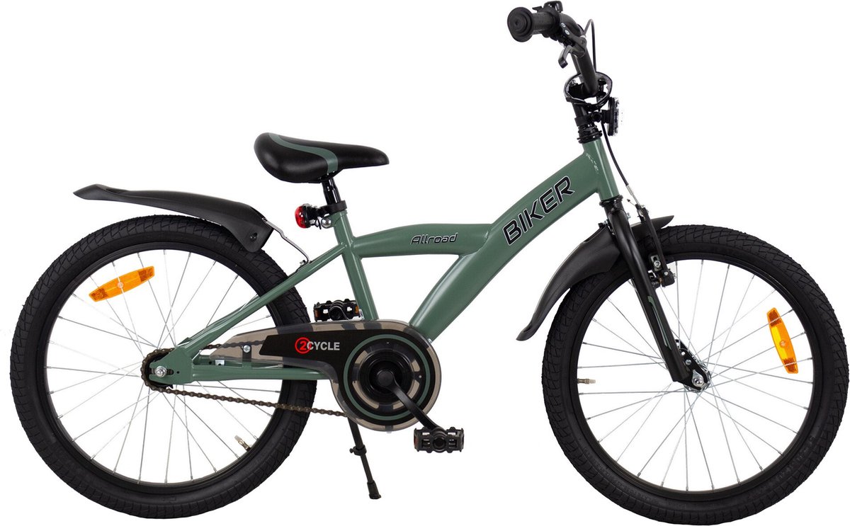 2Cycle Biker Kinderfiets - 20 inch - Groen Kinderfiets kopen online