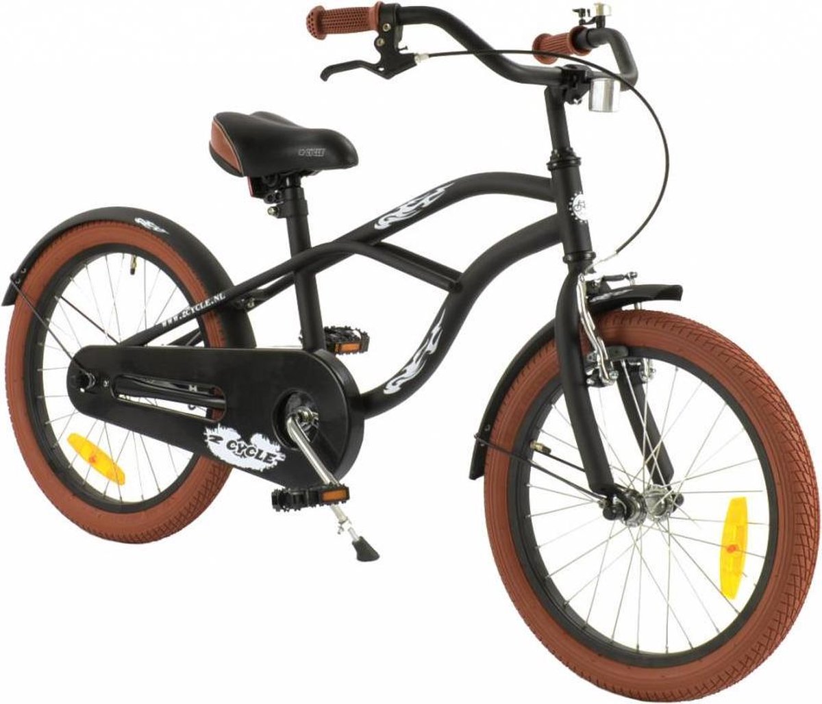 2Cycle Cruiser - Mat-Zwart - Jongensfiets 5 tot 7 jaar Kinderfiets kopen online