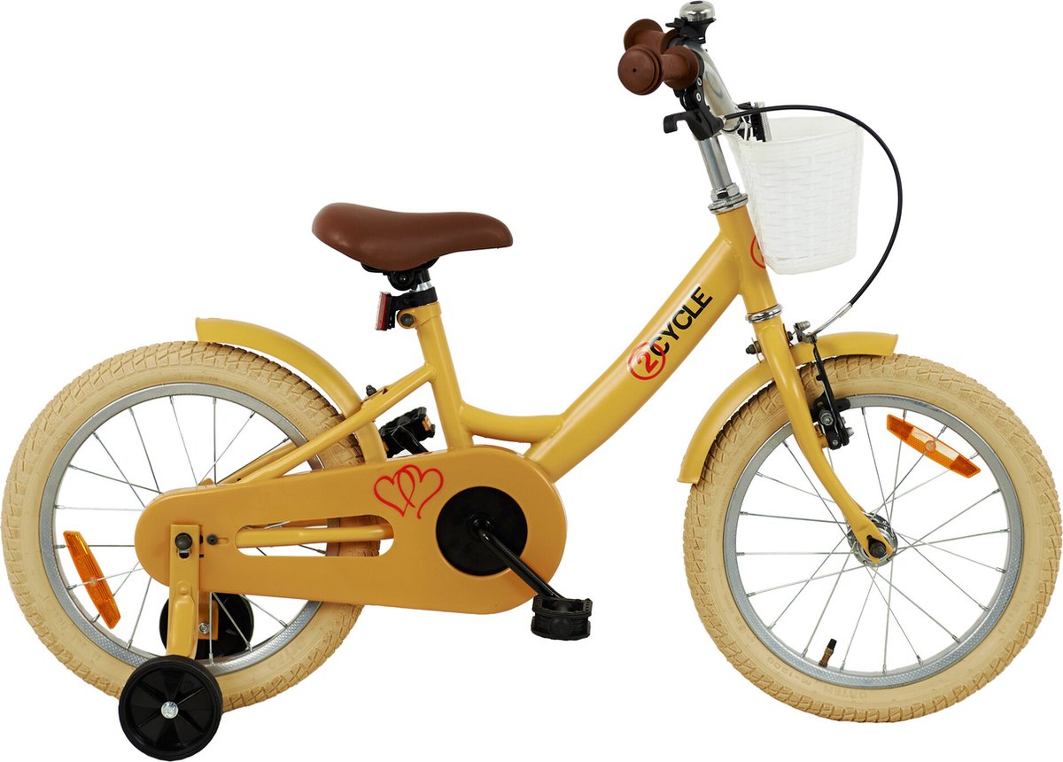 2cycle kinderfiets 16 inch geel meisjesfiets 16 inch fiets