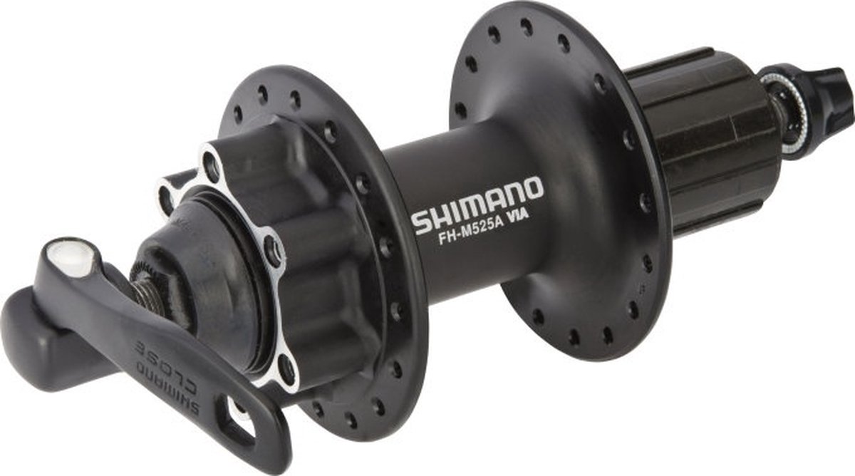 Achternaaf 8/9/10 speed Shimano FH-M525 - 32 gaats - 6 bouts remschijfbevestiging - zwart Fiets kopen online