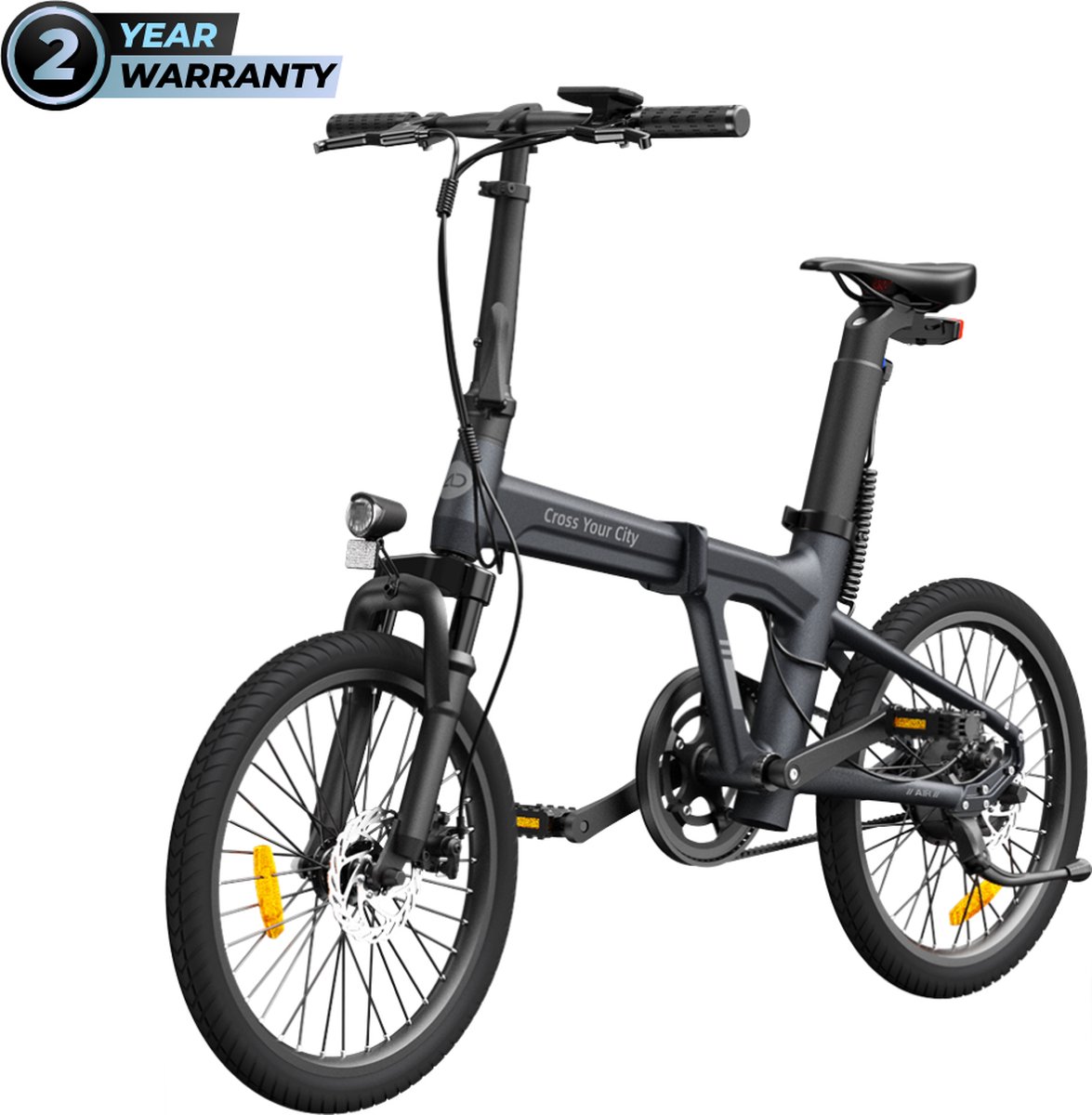 ADO - ADO Air 20S - elektrische vouwfiets- ado ebike - Hydraulische schijfremmen - vering voorvork - 20inch 36V 9.6ah -Donker Grijs Fiets (elektrisch) kopen online