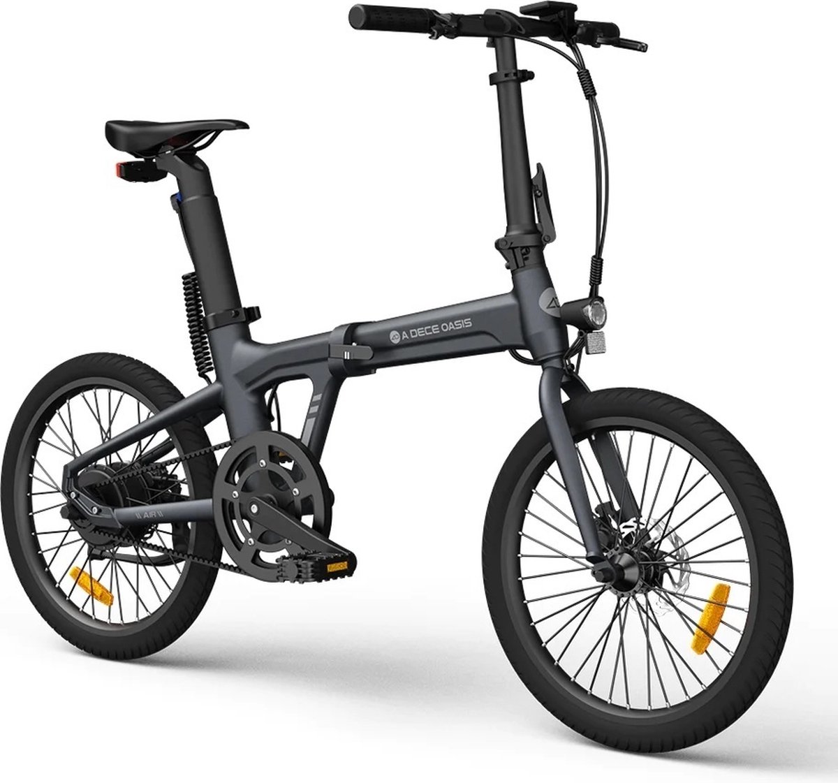 ado air 20 elektrische vouwfiets grijs 16kg eu goedgekeurd 250w 25km u 100km range samsung batterij hydraulische schijfremmen torque sensor koolstof riem