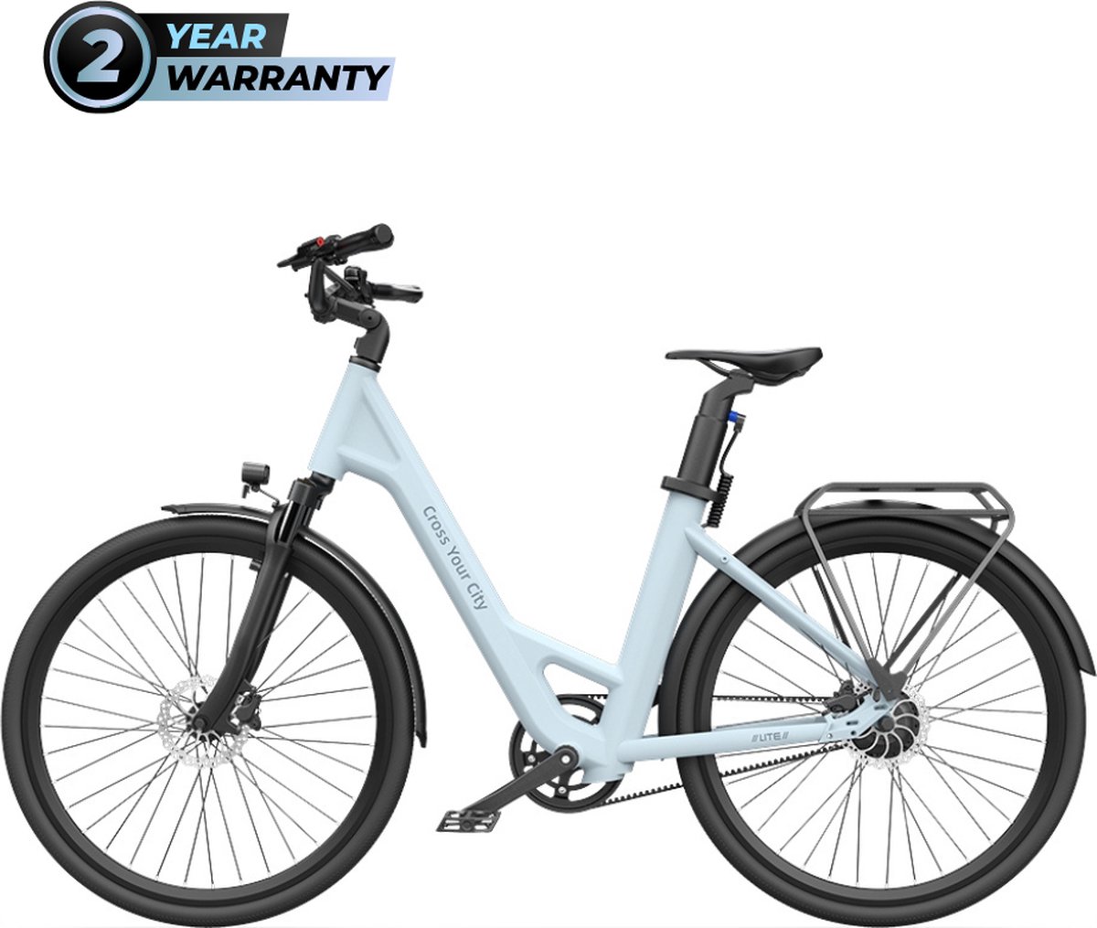 ADO - Air 28 - allround elektrische stadsfiets - Samsung batterij - Carbon Belt – Koppelsensor - verstelbare voorvork –Blauw Fiets (elektrisch) kopen online