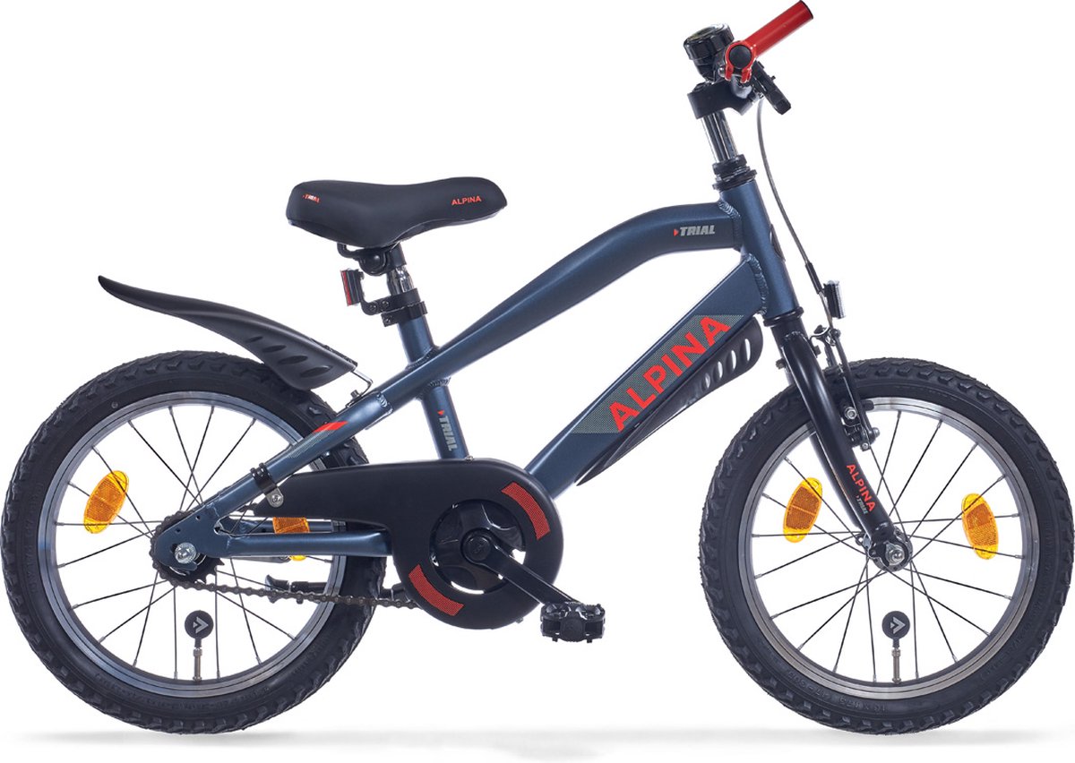 Alpina Trial Jongensfiets - 16 inch - Dark Petrol Matt - Mountainbike Kinderfiets kopen online