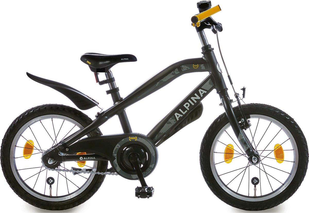Alpina Trial Jongensfiets - 18 inch - Space Black Matt - Mountainbike - Zwart Kinderfiets kopen online