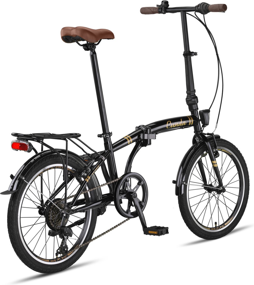 Altec Cunda 20 inch Vouwfiets 6v Zwart/Goud Fiets kopen online