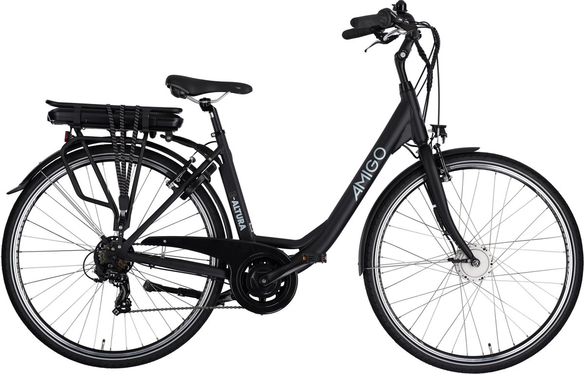 AMIGO E-Altura D1 Elektrische Fiets - E-bike 28 Inch - 49 cm - 7 Versnellingen - Rollerbrake - 468Wh Accu - Matzwart Fiets (elektrisch) kopen online