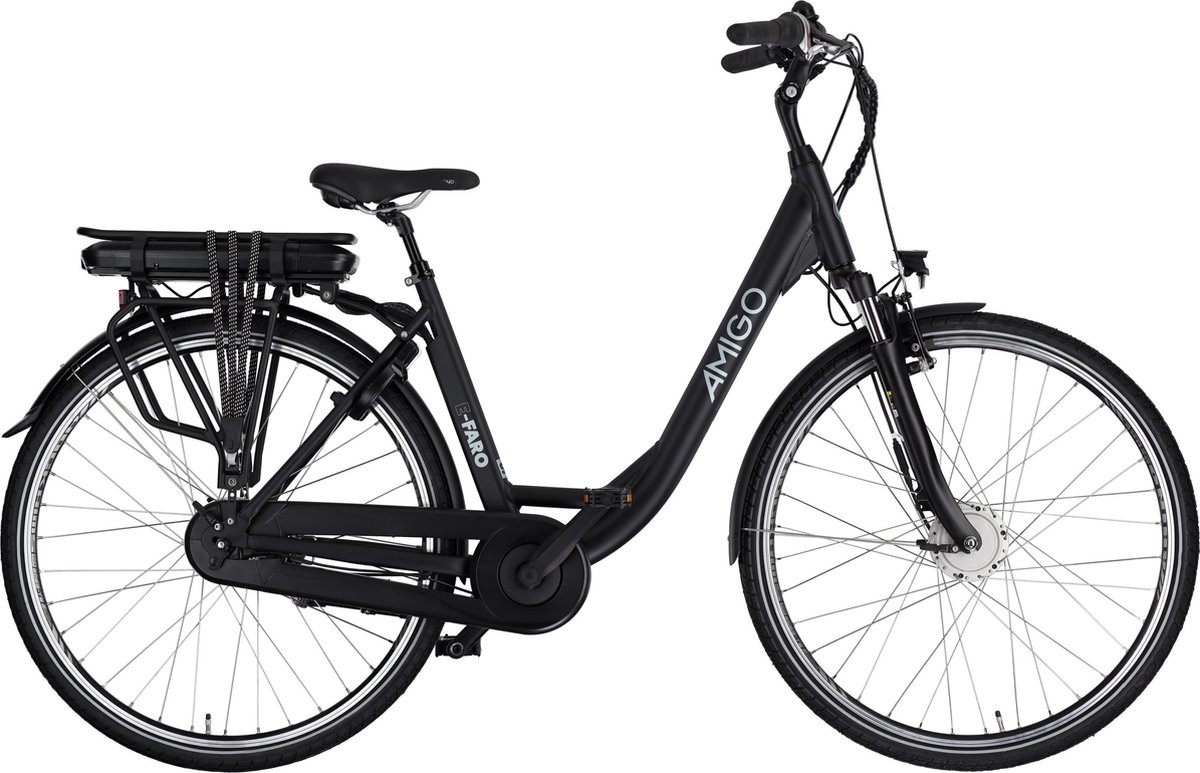 AMIGO E-Faro S2 Elektrische Fiets - E-bike 28 Inch - 49 cm - 7 Versnellingen - Rollerbrake - 504Wh Accu - Matzwart Fiets (elektrisch) kopen online