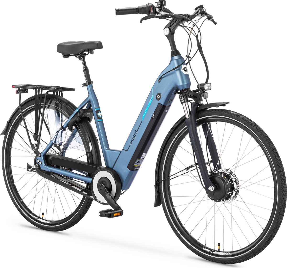 Amslod Hamilton F-MV Elektrische Fiets - Maat M (53cm) - Monaco Blue - 540Wh accu - Comfort Flow collectie Fiets (elektrisch) kopen online