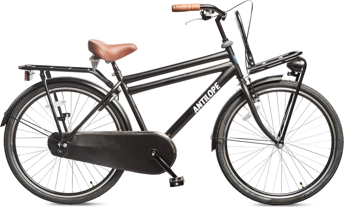 antilope ant26ms0001 transportfiets voor jongens 26 inch mat zwart