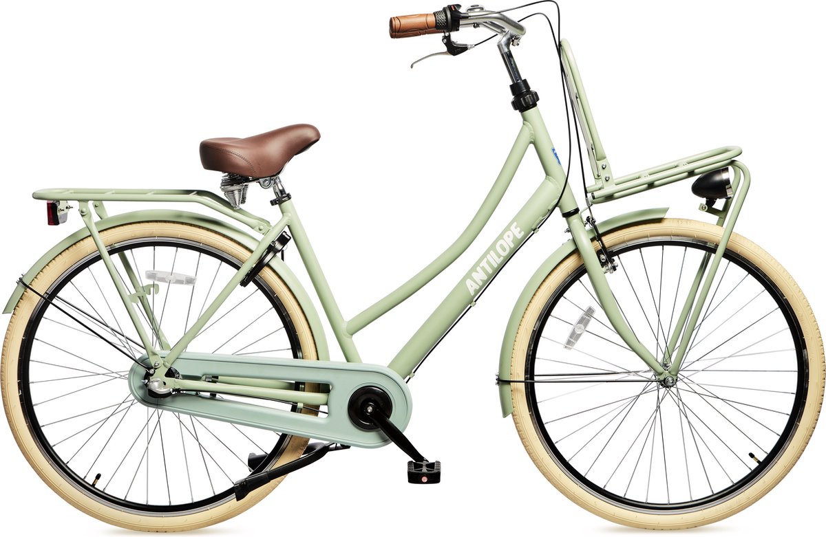 antilope cargo plus n3 transportfiets 28 inch mat lichtgroen 57cm