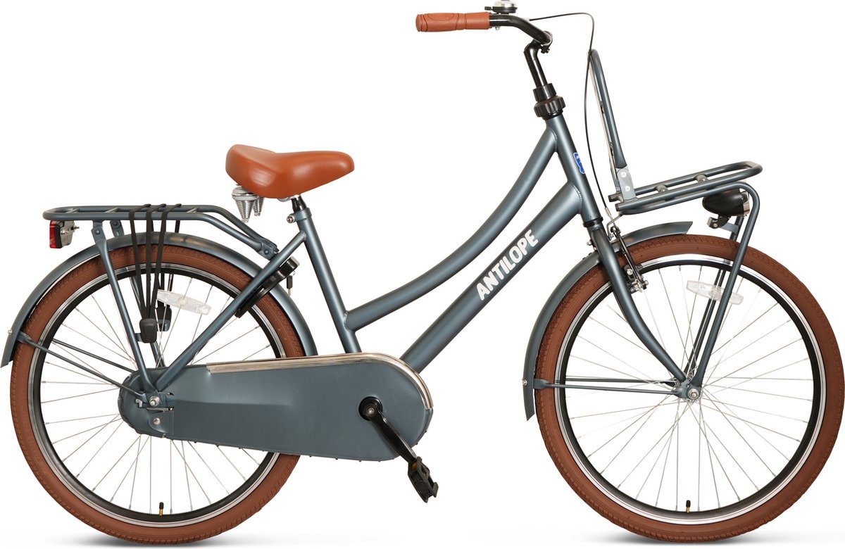 Antilope Mini Cargo Transport 24 Inch Meisjesfiets Mat Grijs Kinderfiets kopen online