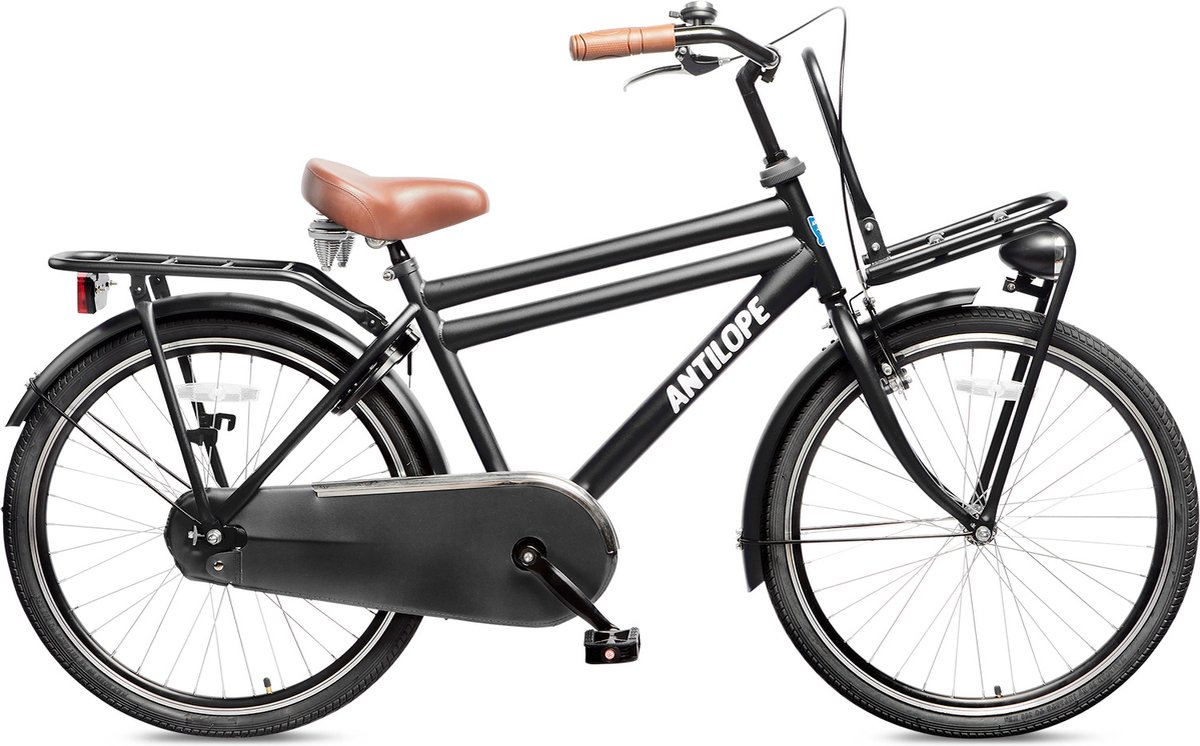 antilope transport 24 inch jongensfiets matzwart