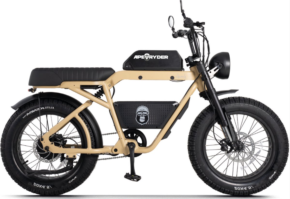 ape ryder bonobo elektrische fatbike 250w 48v 20ah 20inch geel