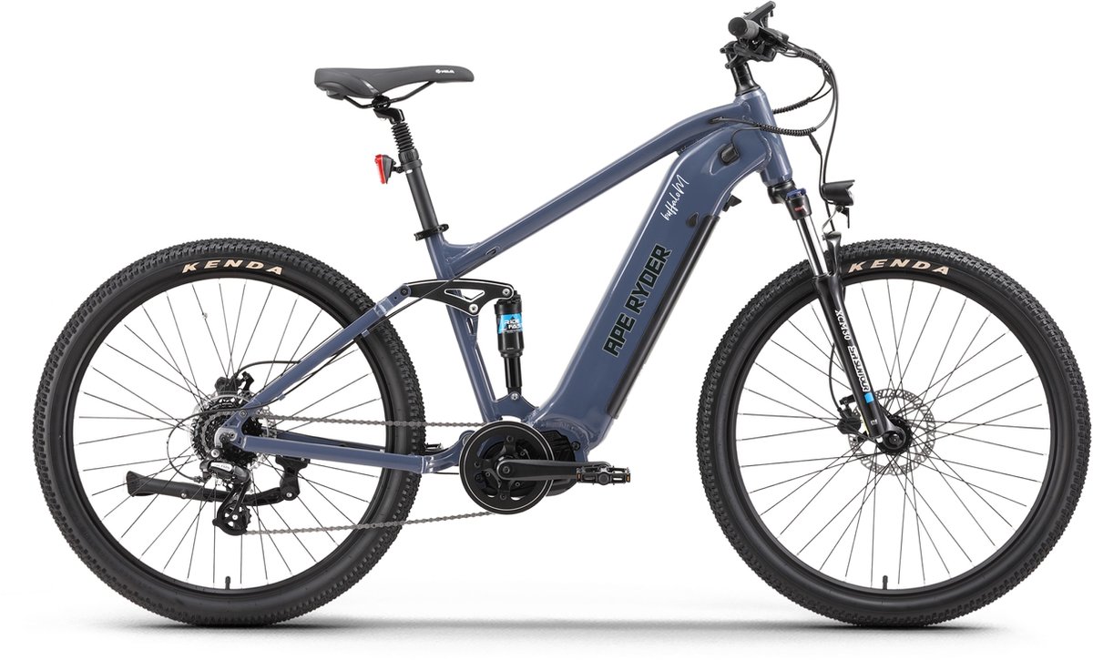 ape ryder buffalo m elektrische fatbike 250w 36v 15ah 27 5inch oud blauw