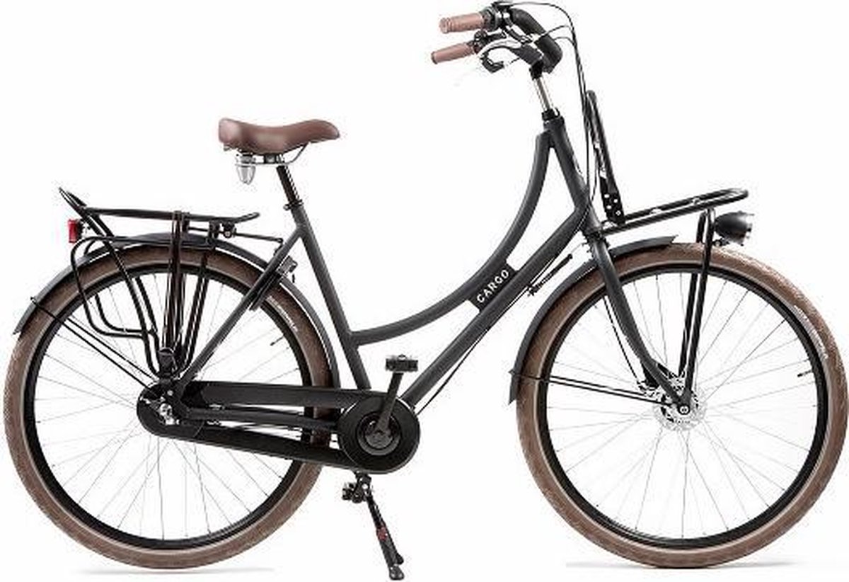 avalon cargo fiets vrouwen zwart 56 cm