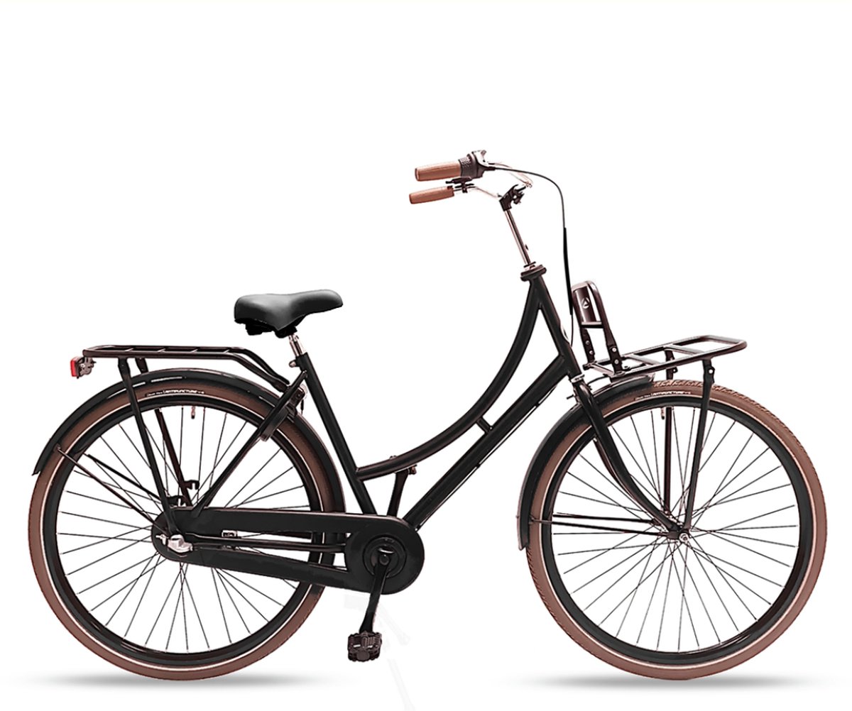 avalon pic up fiets vrouwen matzwart 50 cm