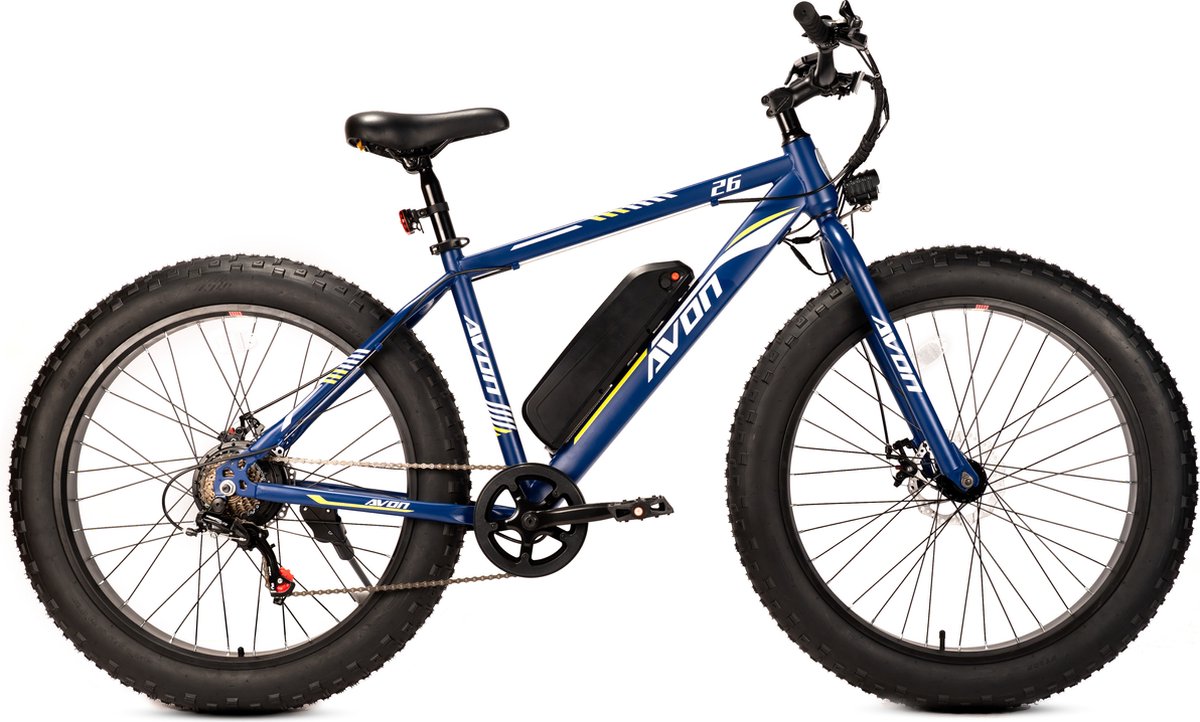 Avon X6 250w E-bike Fatbike 250w Motor 26 Inch Blauw Gratis Rijklaar Bezorgd Fiets (elektrisch) kopen online