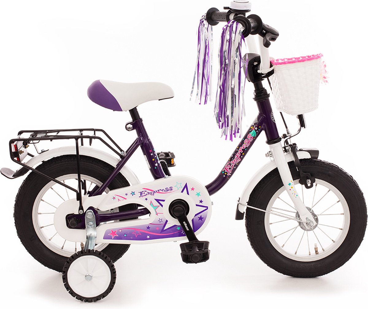 Bachtenkirch Empress, kinderfiets, 12 inch, lila en wit Kinderfiets kopen online