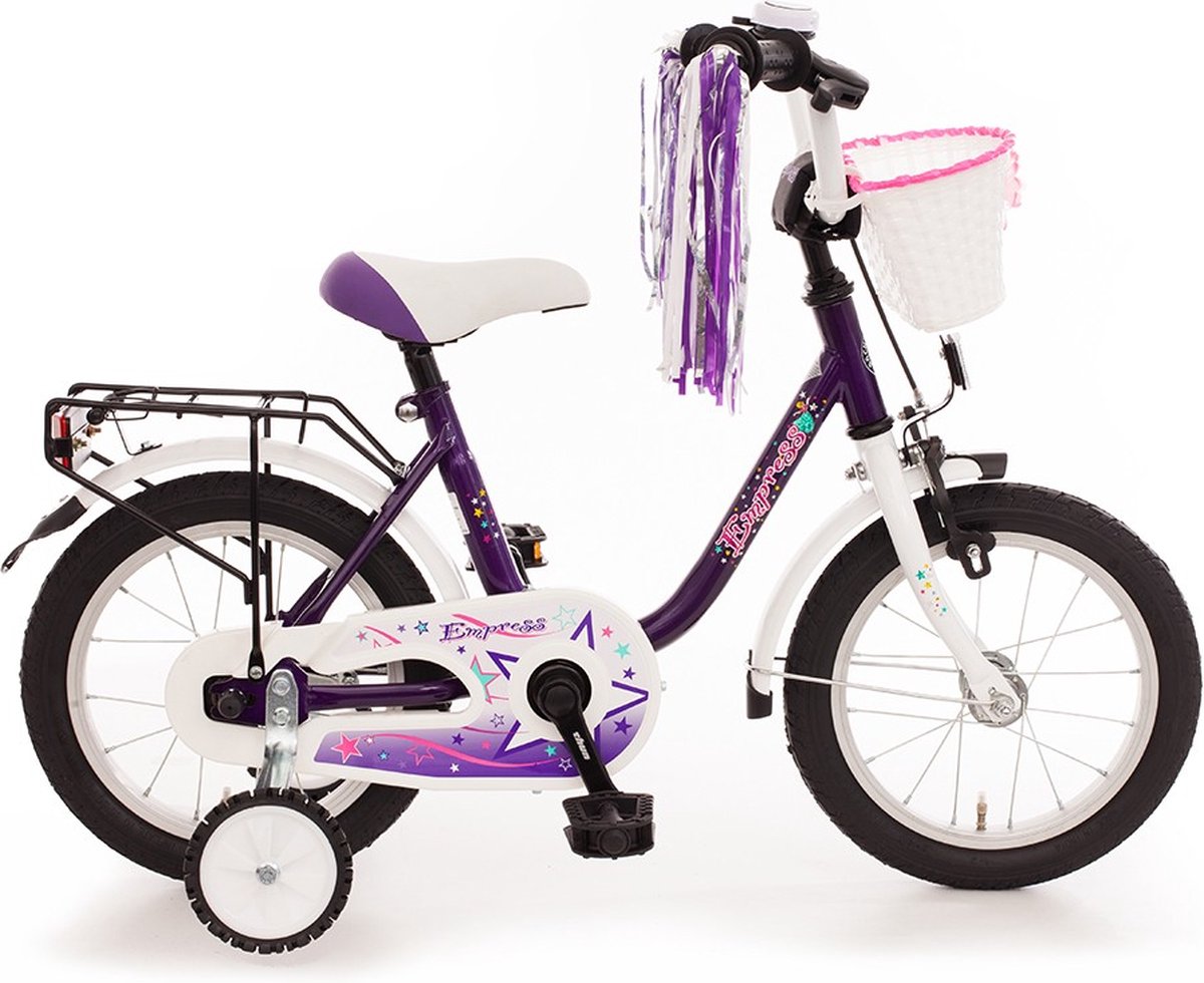 Bachtenkirch Empress, kinderfiets, 14 inch, lila en wit Kinderfiets kopen online
