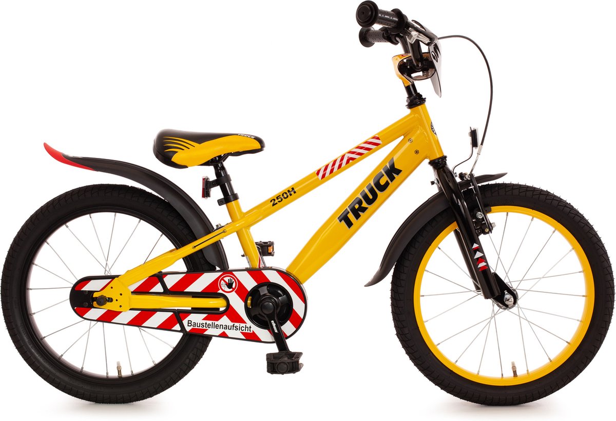 Bachtenkirch kinderfiets Truck, 18 inch, geel en zwart Kinderfiets kopen online