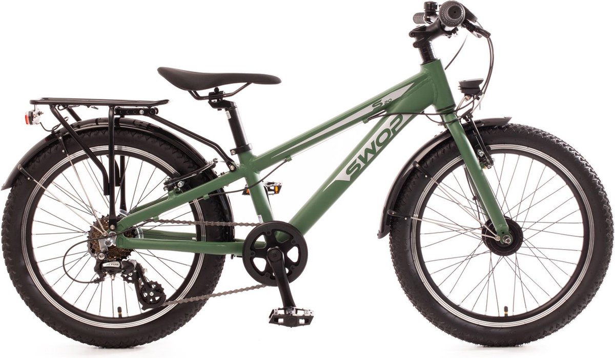 bachtenkirch swop 20 inch atb kinderfiets 7 sp groen
