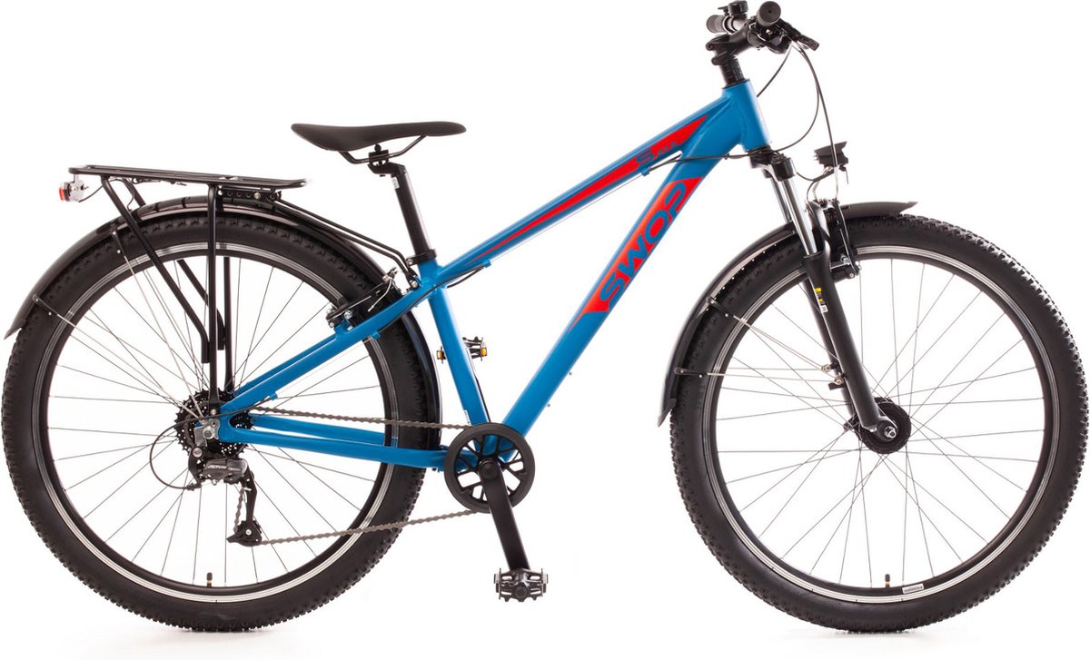 bachtenkirch swop 27 5 inch geveerd atb jeugdfiets 9 sp blauw